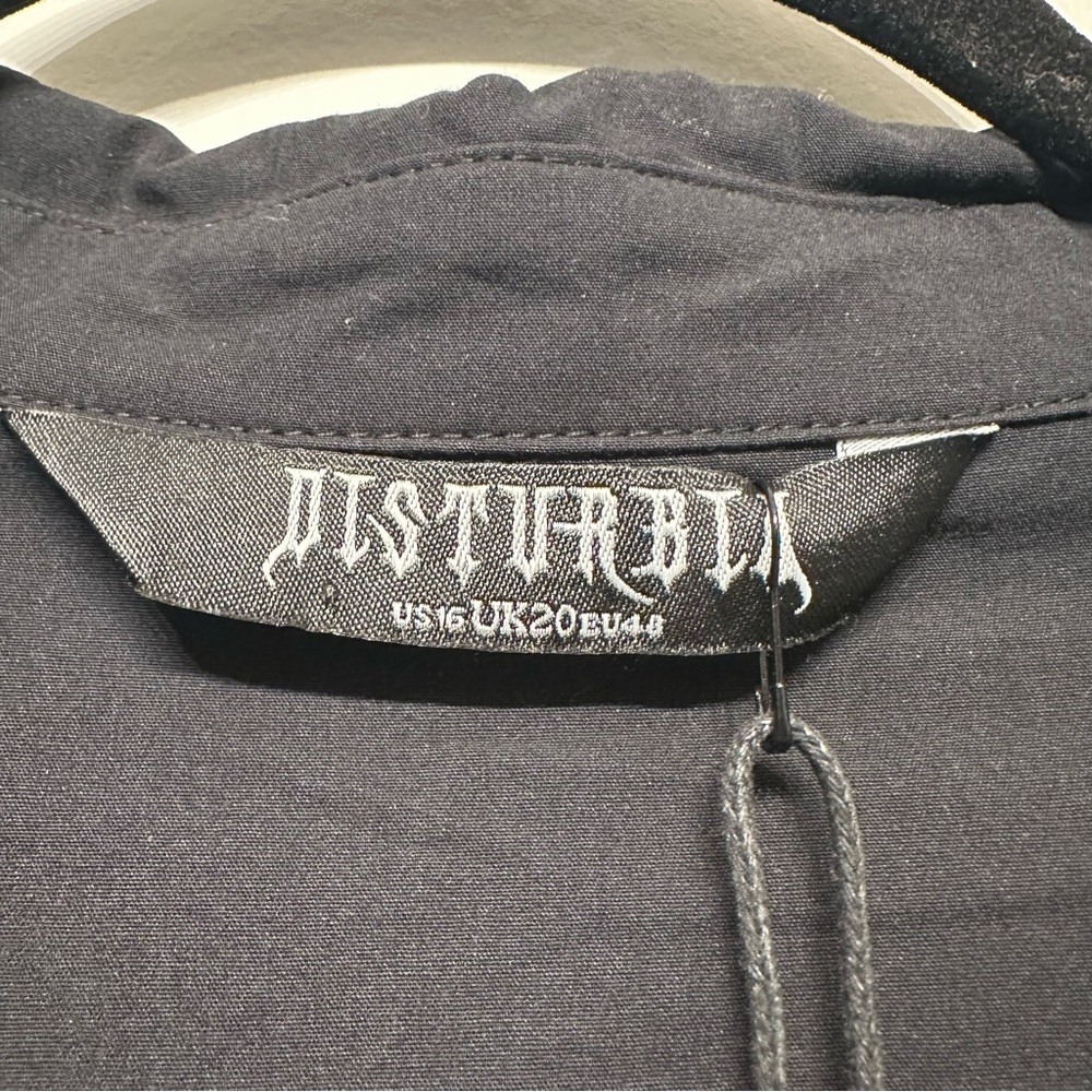 NWT Disturbia Fenrir Midi Shirt Dress Black 16 - Picture 7 of 11